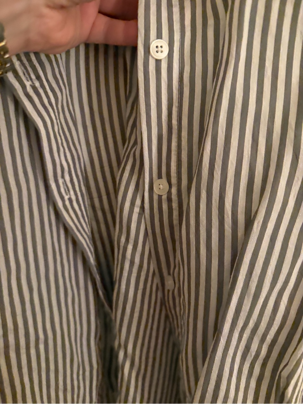 Abercrombie Striped Button-Up Shirt in Blue and White - Picture 3 of 4